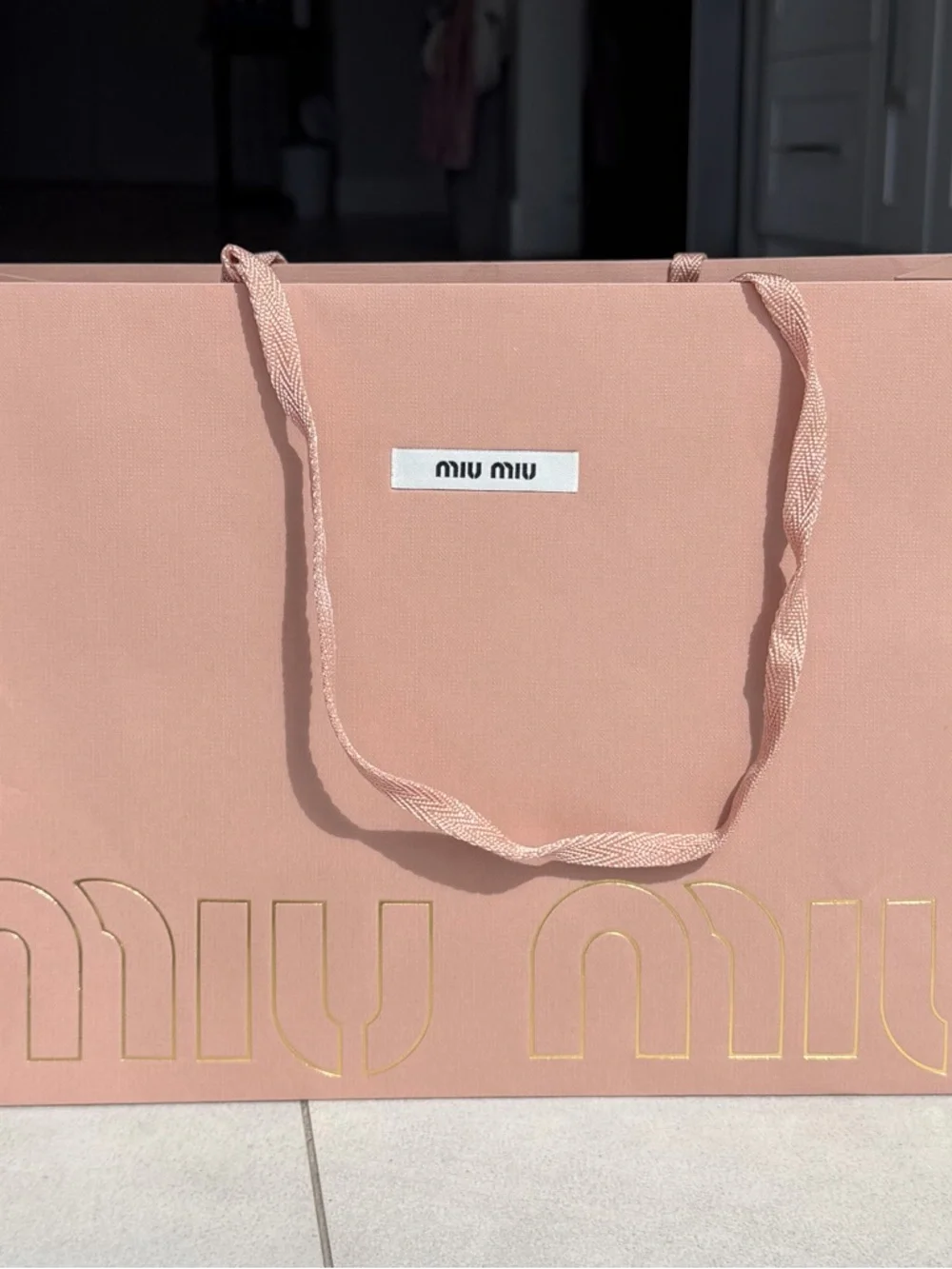 Miu Miu Pink Gift Set Shoe Box Dust Bags Ribbon Shopping Bag Authentic Designer - Picture 2 of 16